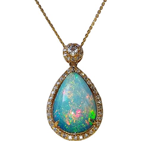 opal and diamond necklaces