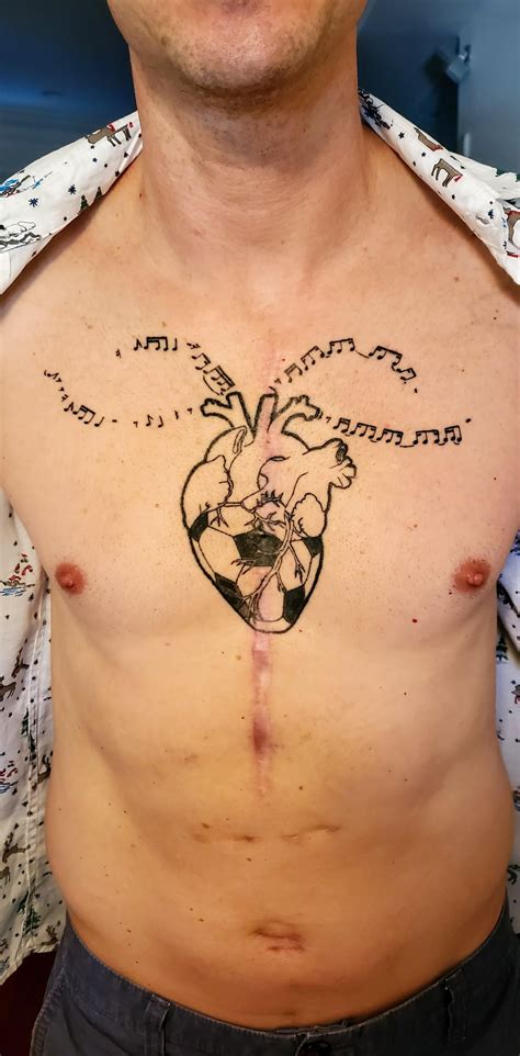 Powerful Open Heart Surgery Tattoo Designs References