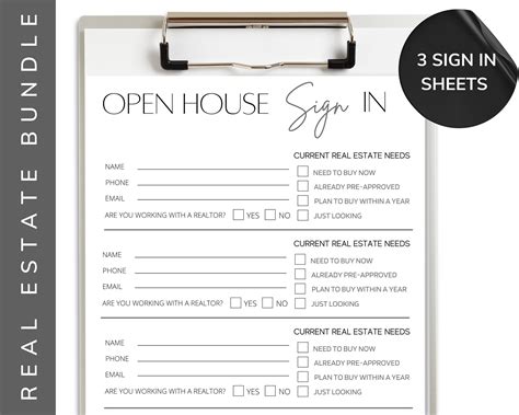 3 Free Open House Sign In Sheets to Try This Weekend + PDF Template