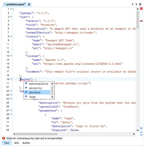 open api format example