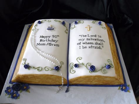 Open Bible Cake Design