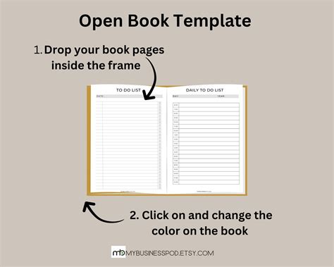 Open Book Template Printable