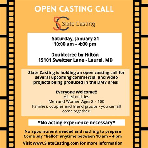 open casting calls 2023