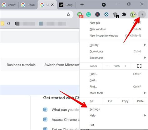 Open Google Chrome Settings