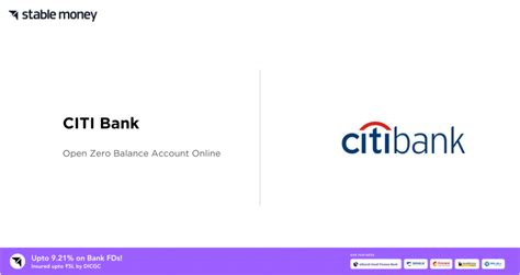 open citibank account online with zero balance