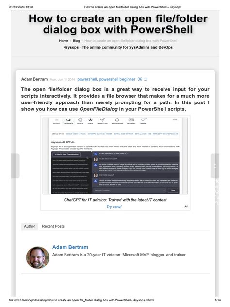 Open File/Folder Dialog Box With Powershell