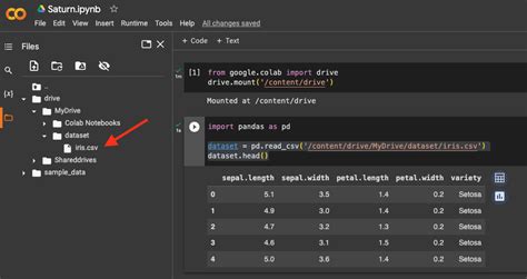 open file from google drive in colab