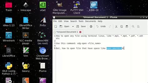 Open File In Linux Using Terminal