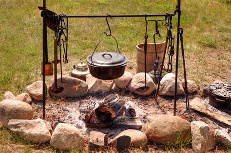Open Fire Cooking Setup