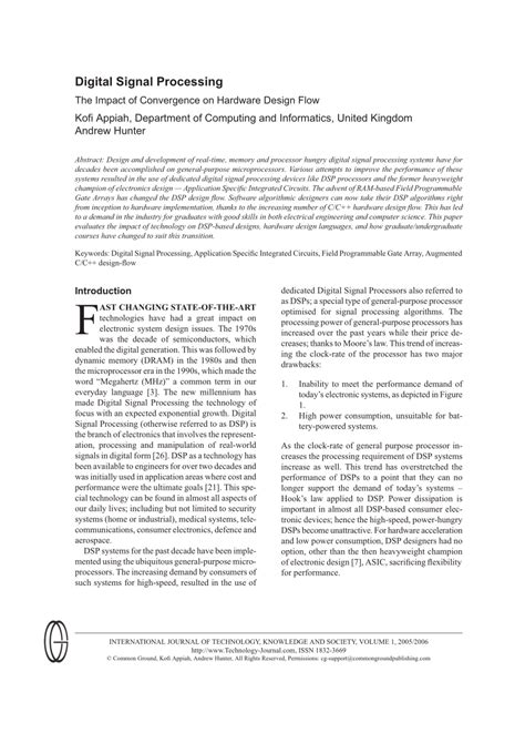 Open Journal Of Signal Processing Impact Factor