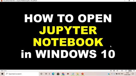 Open Jupyter Notebook In Windows