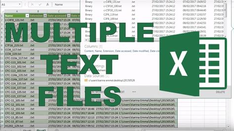 open multiple text files in excel