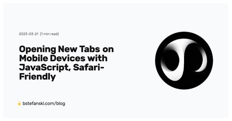 Open New Tab Javascript Safari