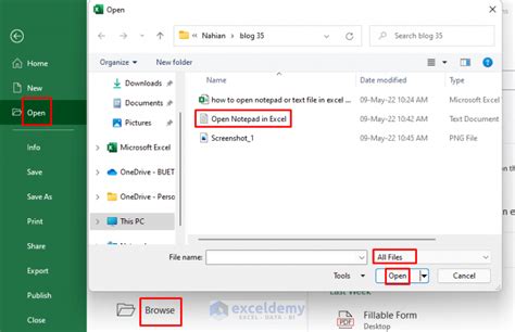 Open Notepad Excel Vba
