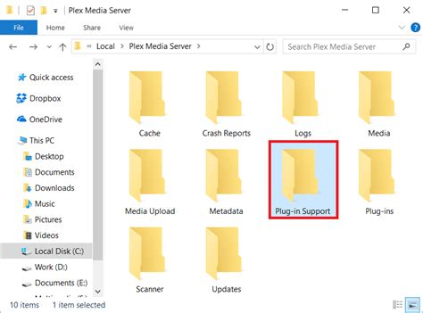 open plugins folder plex