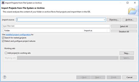 Open Project Eclipse