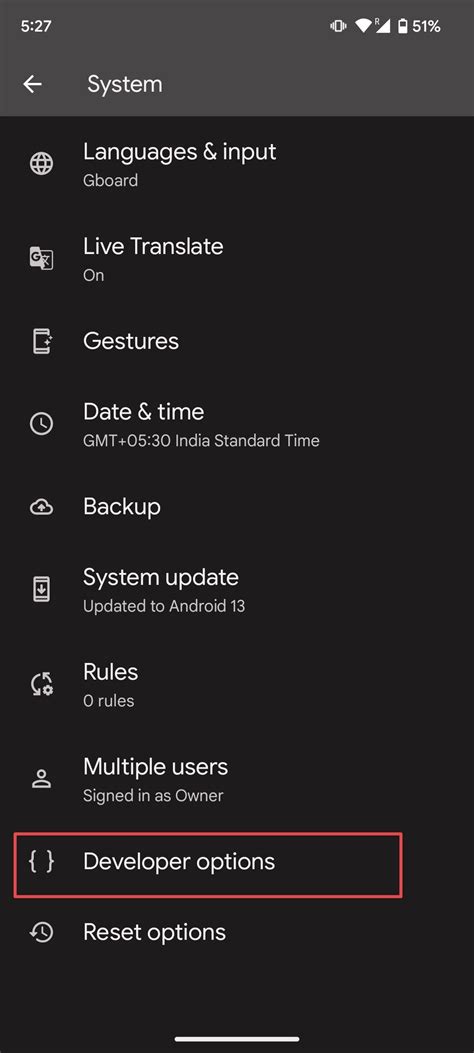 open settings from adb