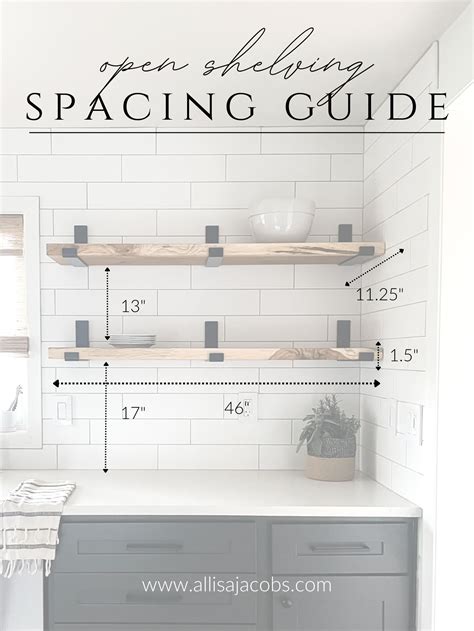 Open Shelving Height From Counter