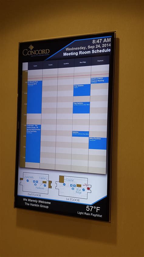 open source conference room schedule display