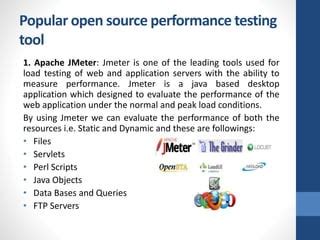 Open Source Performance Testing Tools For Desktop Application