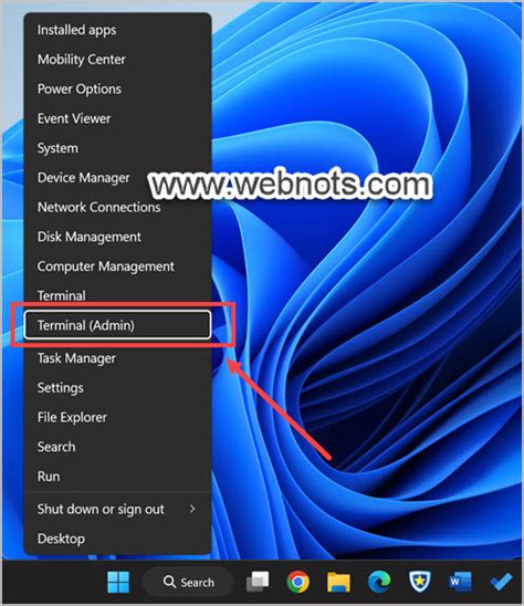 open terminal in administrator mode