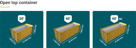 open top container dimensions