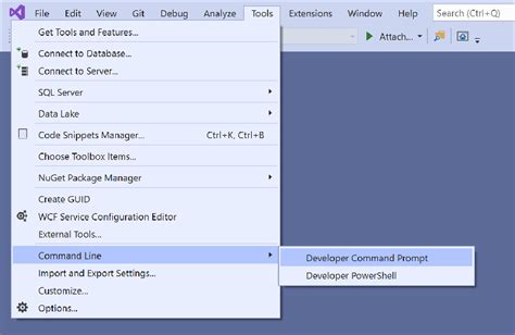 open visual studio command prompt as administrator