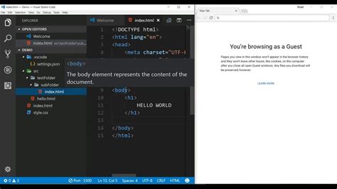 open with live server in vs code not working
