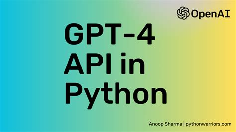 openai api gpt4 python