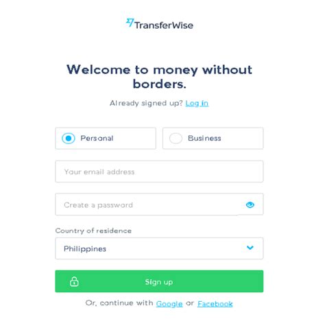 opening a transferwise account