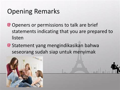 opening remarks adalah