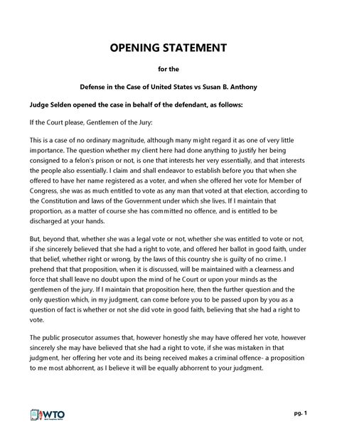 opening statement in court example