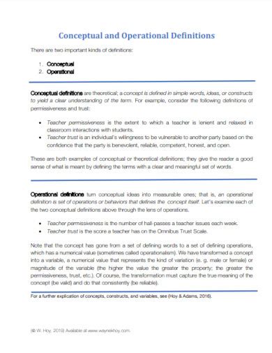 operational definition of terms example in thesis