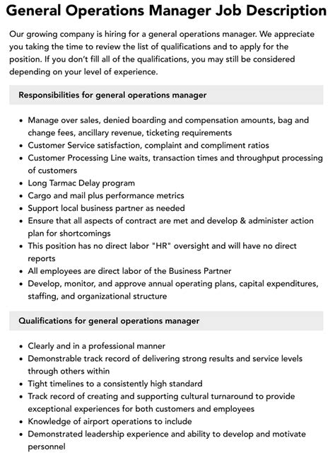 Business Operations Manager Job Description Mryn Ism