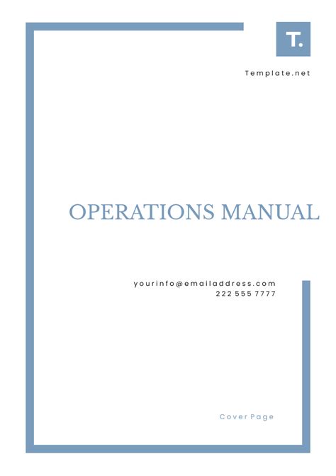 operations manual cover