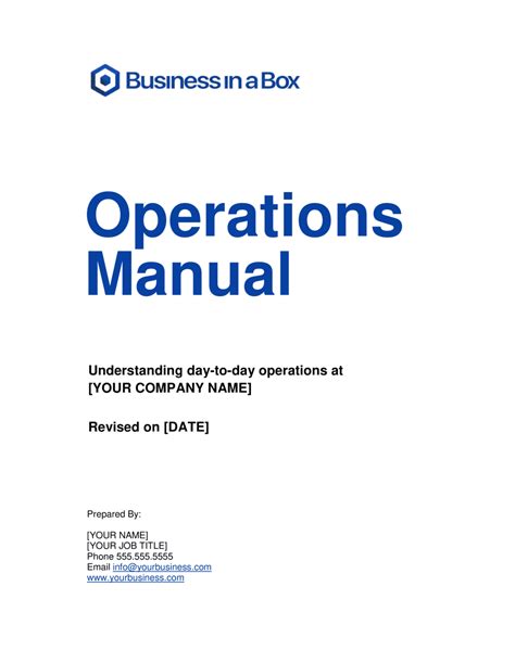 operations manual pdf