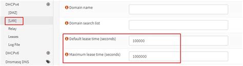 opnsense dhcp lease time