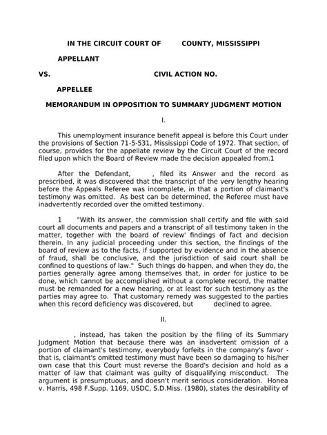 Opposing Motion For Default Judgment