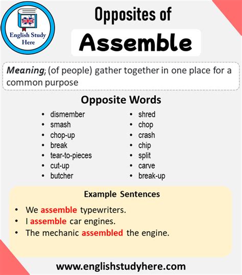 Opposite Of Assemble