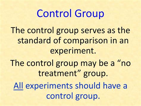 opposite of control group in experiments