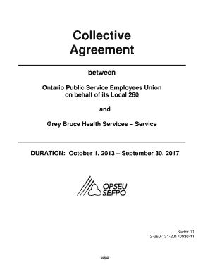 opseu support staff collective agreement