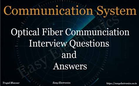 Optical Communication Interview Questions