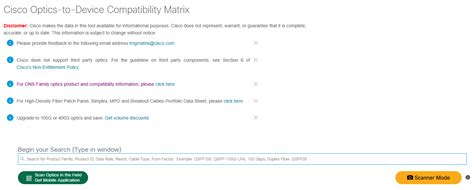 Optics Compatibility Matrix Cisco