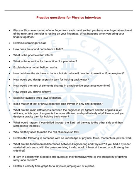 Optics Physics Interview Questions