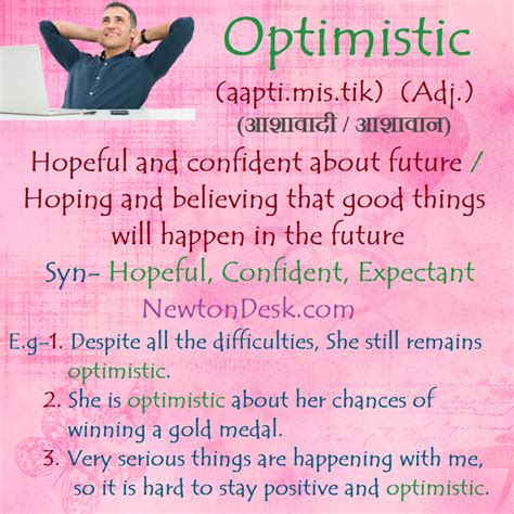 optimism meaning in english with example