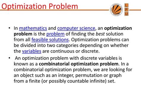 optimization problem in computer science