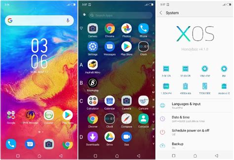 Tampilan layar smartphone Infinix yang menampilkan menu pengaturan