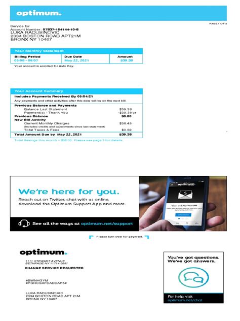optimum credit redemption statement