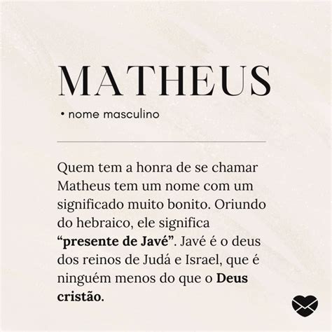 oq significa o nome matheus
