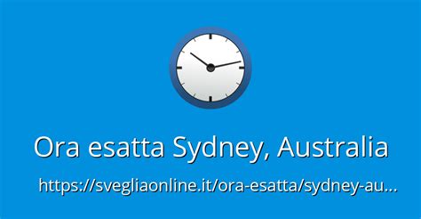 ora esatta a sydney